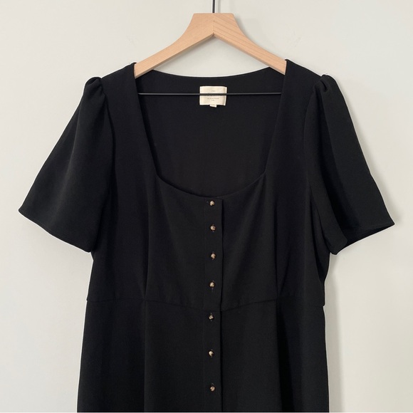 Sezane Lianne Black Dress Size 46 US 14 - Picture 6 of 8